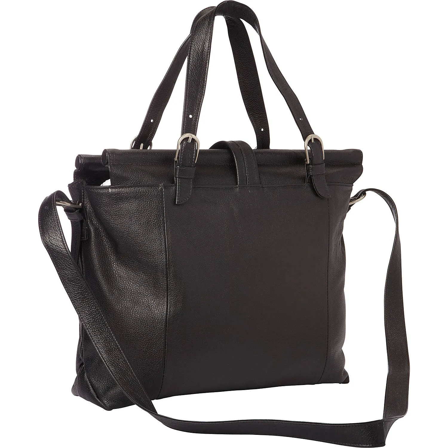DOUBLE DOWEL ROD LEATHER BAG