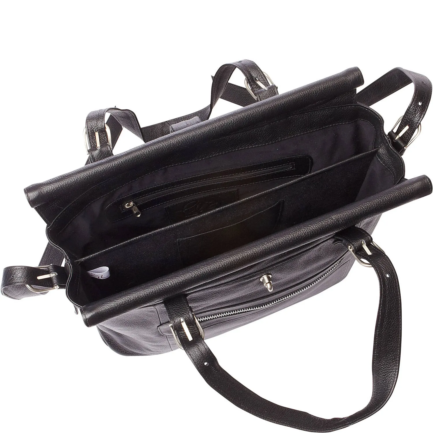 DOUBLE DOWEL ROD LEATHER BAG