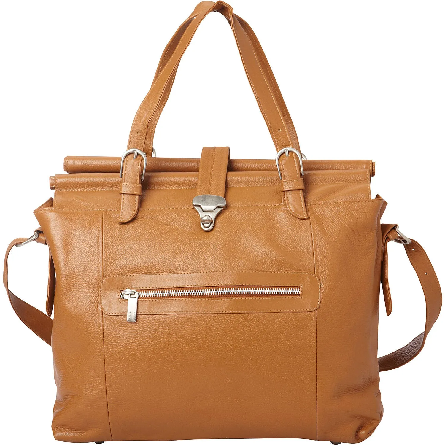 DOUBLE DOWEL ROD LEATHER BAG