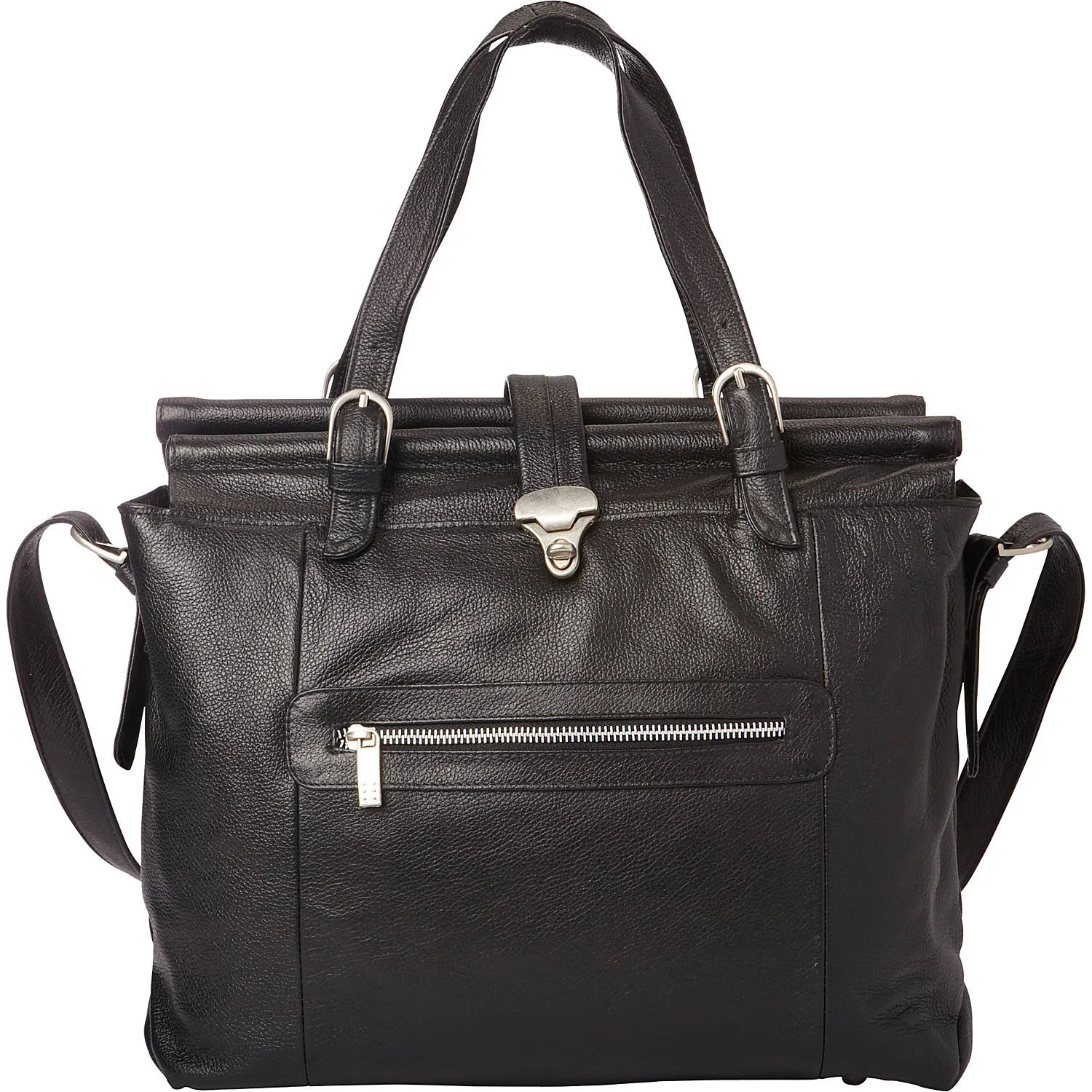 DOUBLE DOWEL ROD LEATHER BAG