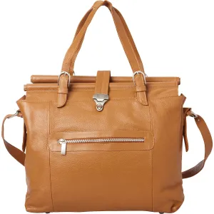 DOUBLE DOWEL ROD LEATHER BAG