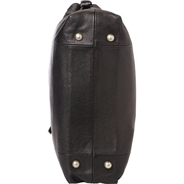 DOUBLE DOWEL ROD LEATHER BAG