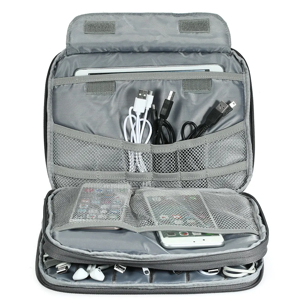 Double Layer Water-resistant Electronic & USB Cable Organizer Bag
