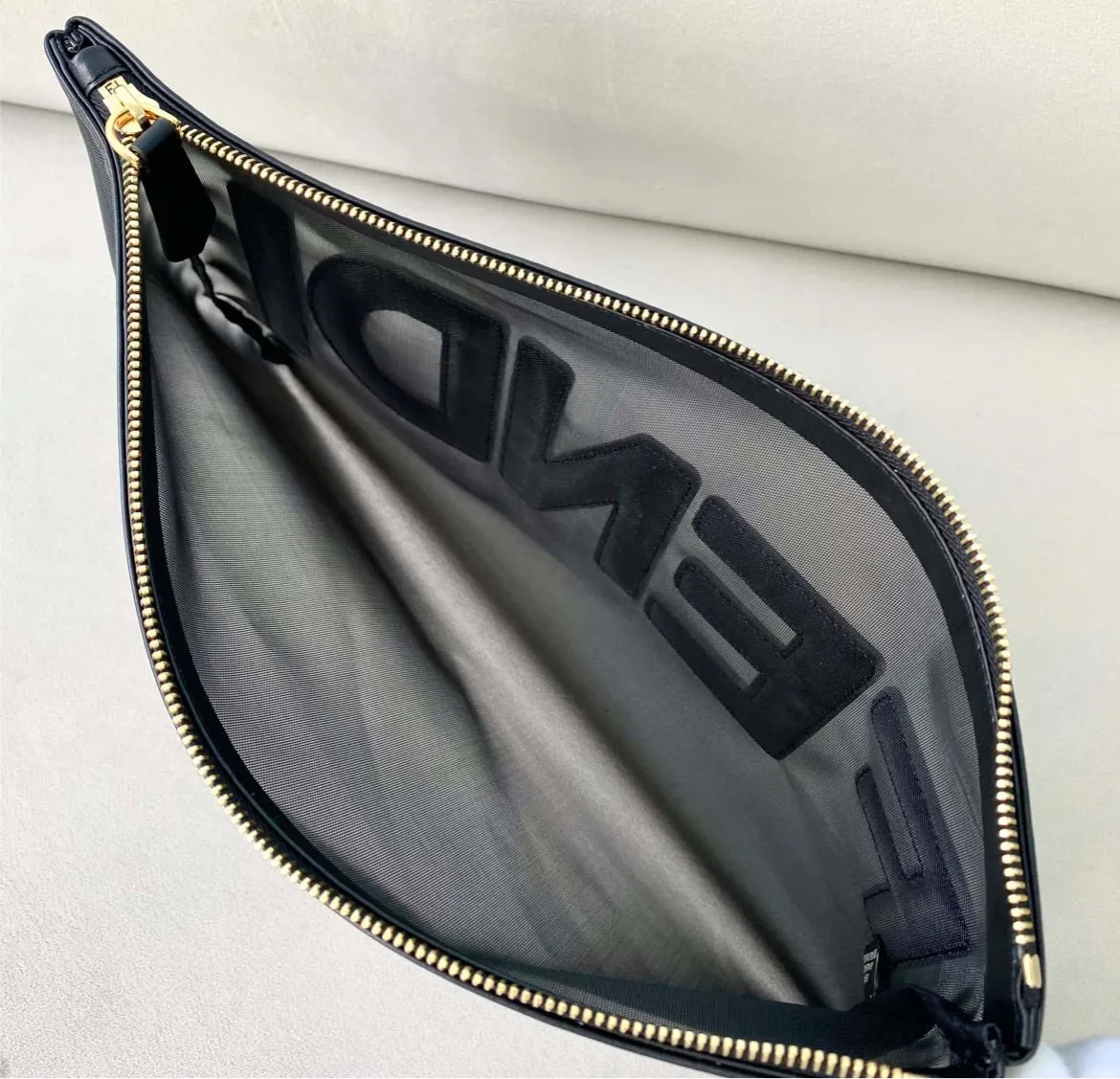 Fendi transparent wrist bag