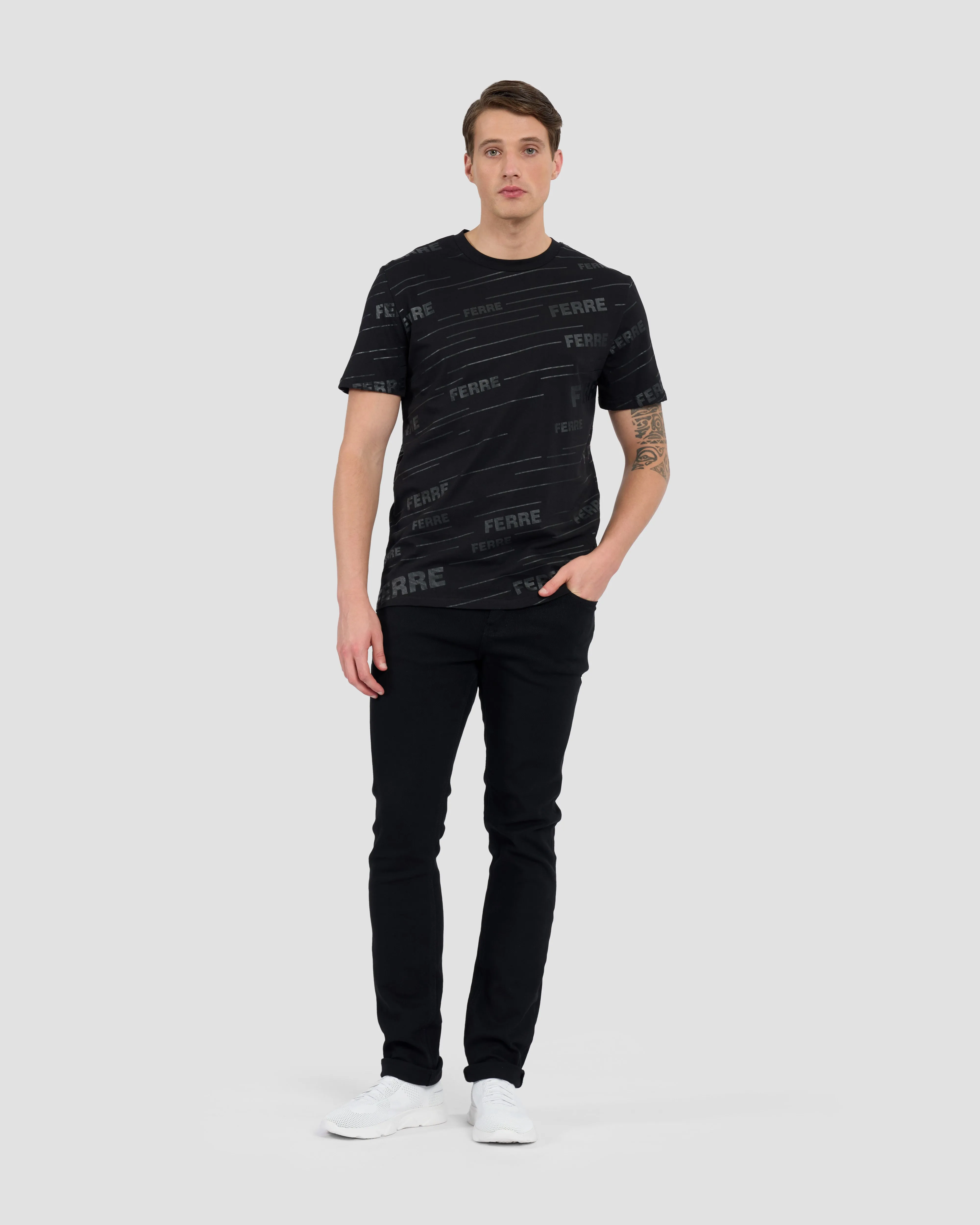 Ferré Striped Print T-Shirt