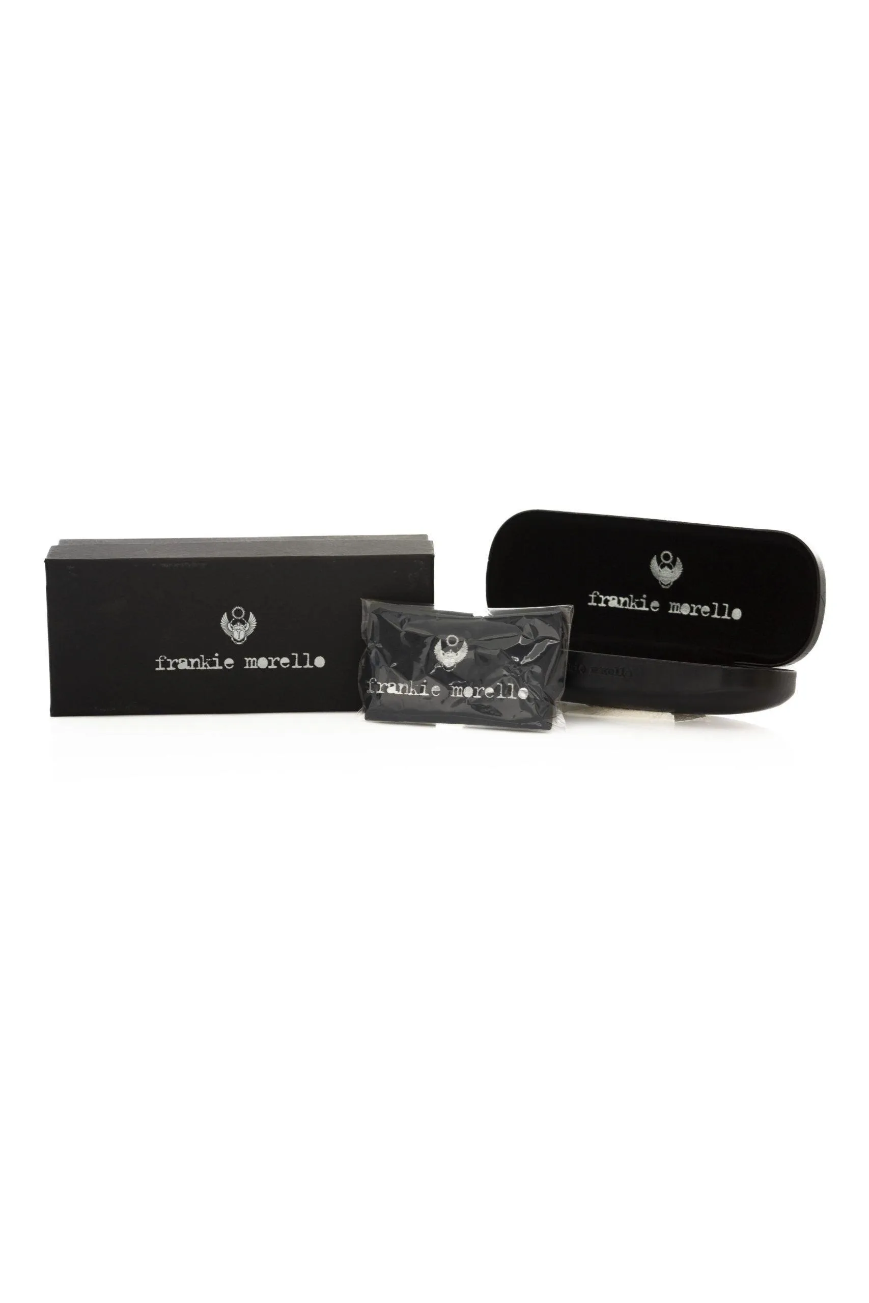 Frankie Morello Elegant Clubmaster Blue Pearl Eyeglasses
