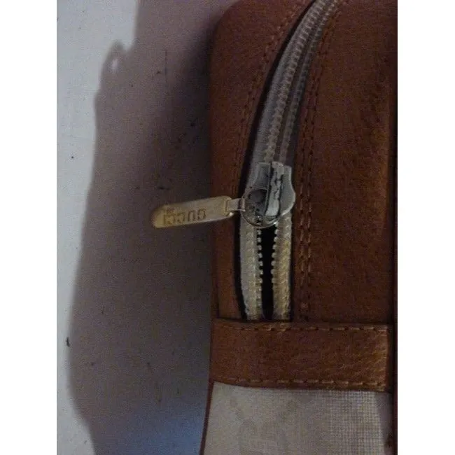 Gucci Vintage Purses Tan Gg Canvas Clutch