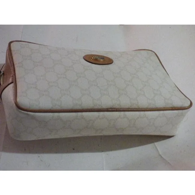 Gucci Vintage Purses Tan Gg Canvas Clutch