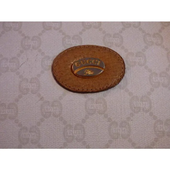 Gucci Vintage Purses Tan Gg Canvas Clutch