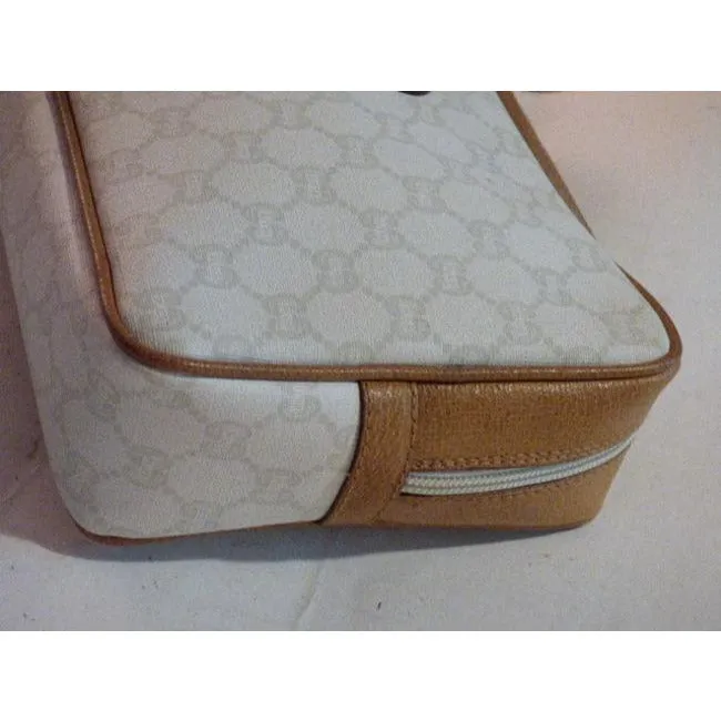 Gucci Vintage Purses Tan Gg Canvas Clutch