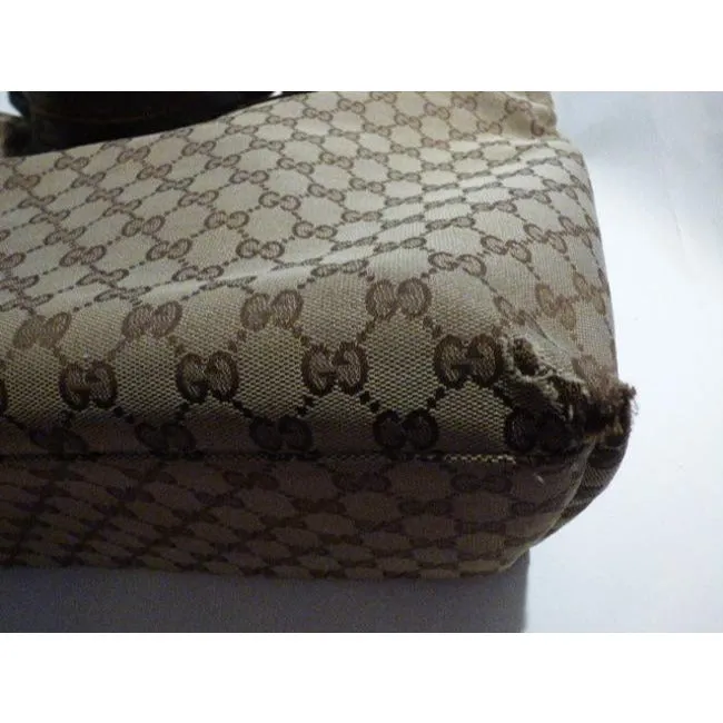 Gucci Vintage Pursesdesigner Purses Shades Of Brown Canvasleather And Redgreen Striped Straps1 Tote
