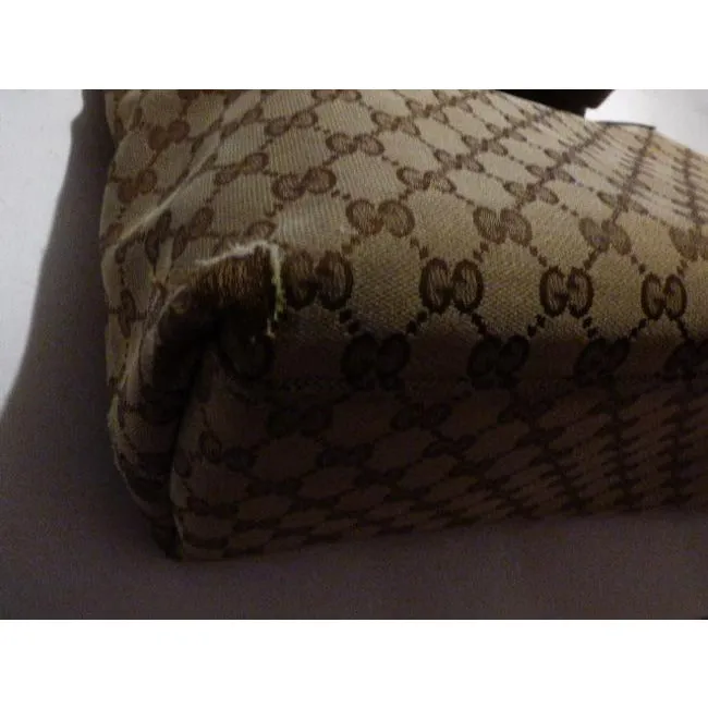 Gucci Vintage Pursesdesigner Purses Shades Of Brown Canvasleather And Redgreen Striped Straps1 Tote