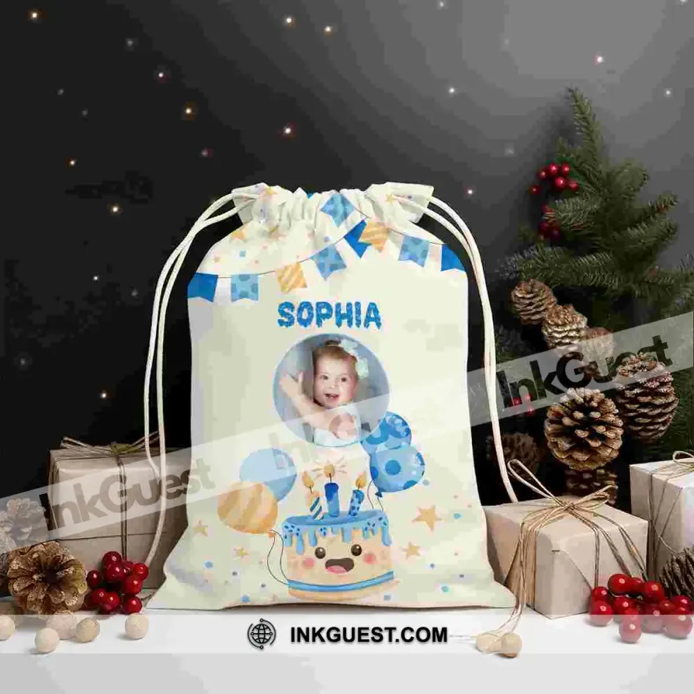 Happy Kid Birthday Bag Personalized Christmas String Bag