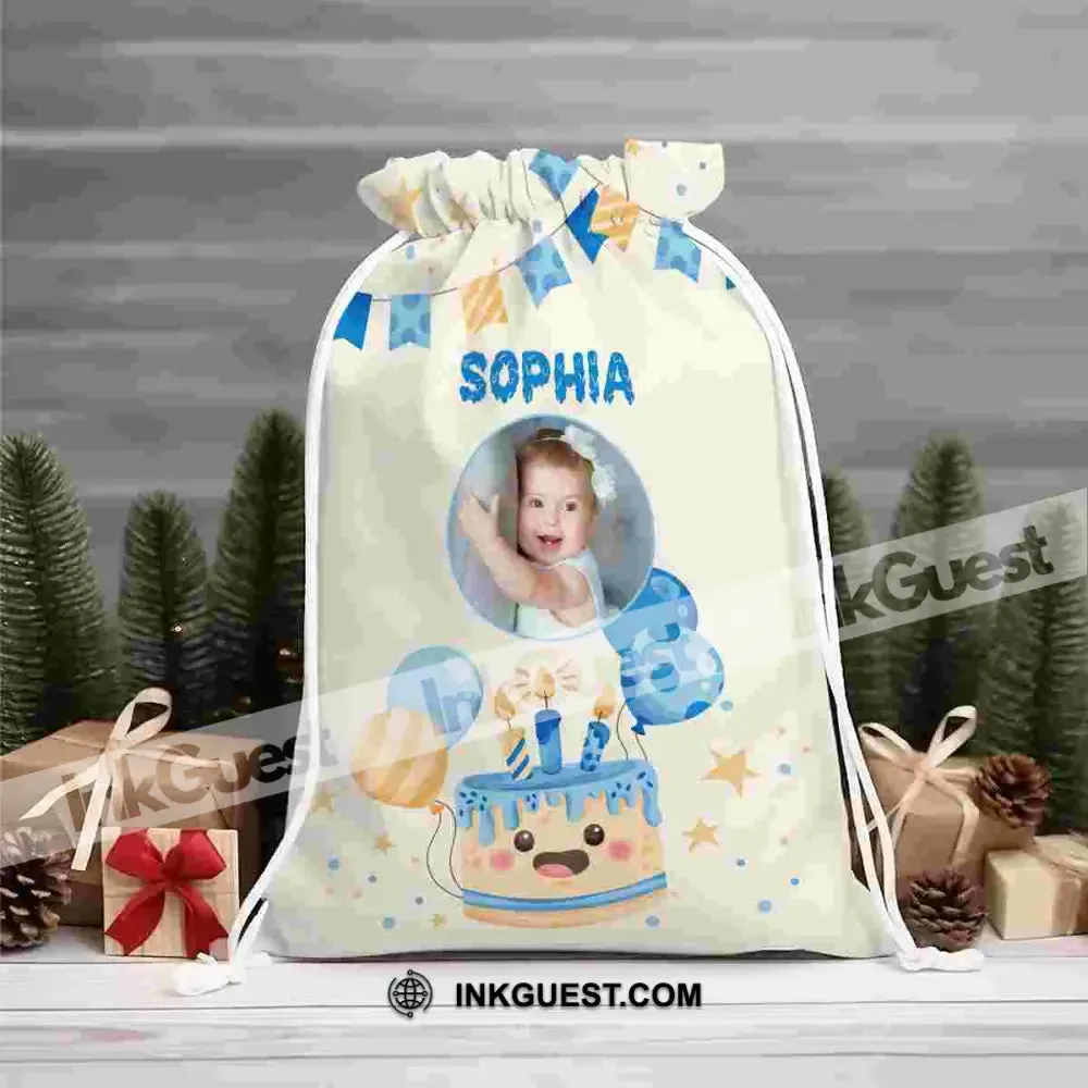 Happy Kid Birthday Bag Personalized Christmas String Bag