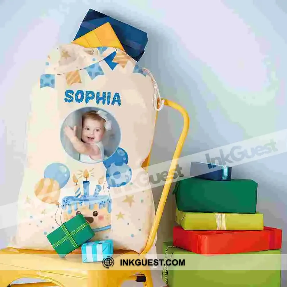 Happy Kid Birthday Bag Personalized Christmas String Bag