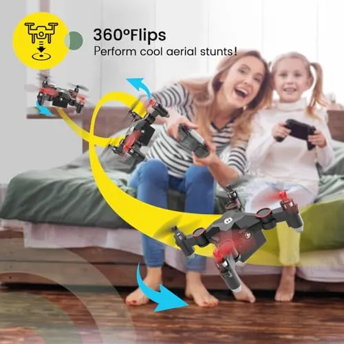 Holy Stone HS190 Drone for Kids, Mini Drone with One-Key Takeoff/Landing, 3D Flips, 3 Speeds and Auto Hovering, Gifts Toys for Boys and Girls, Red