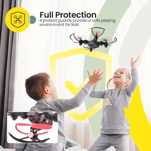 Holy Stone HS190 Drone for Kids, Mini Drone with One-Key Takeoff/Landing, 3D Flips, 3 Speeds and Auto Hovering, Gifts Toys for Boys and Girls, Red