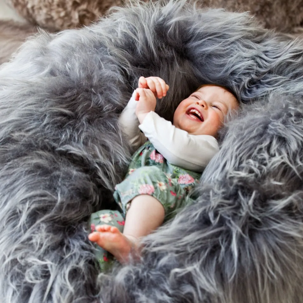 Icelandic Sheepskin Bean Bag (Long Wool)