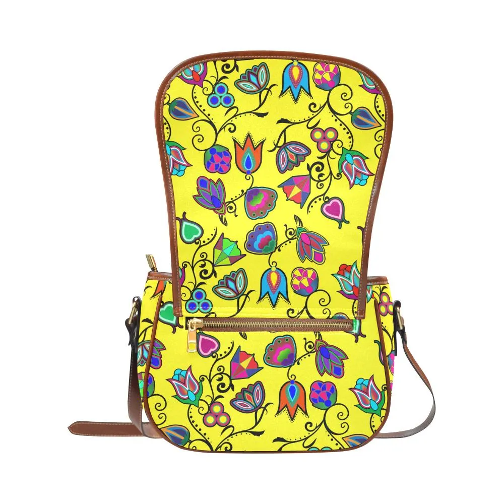 Indigenous Paisley - Yellow Saddle Bag/Large
