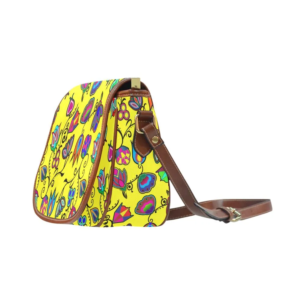 Indigenous Paisley - Yellow Saddle Bag/Large