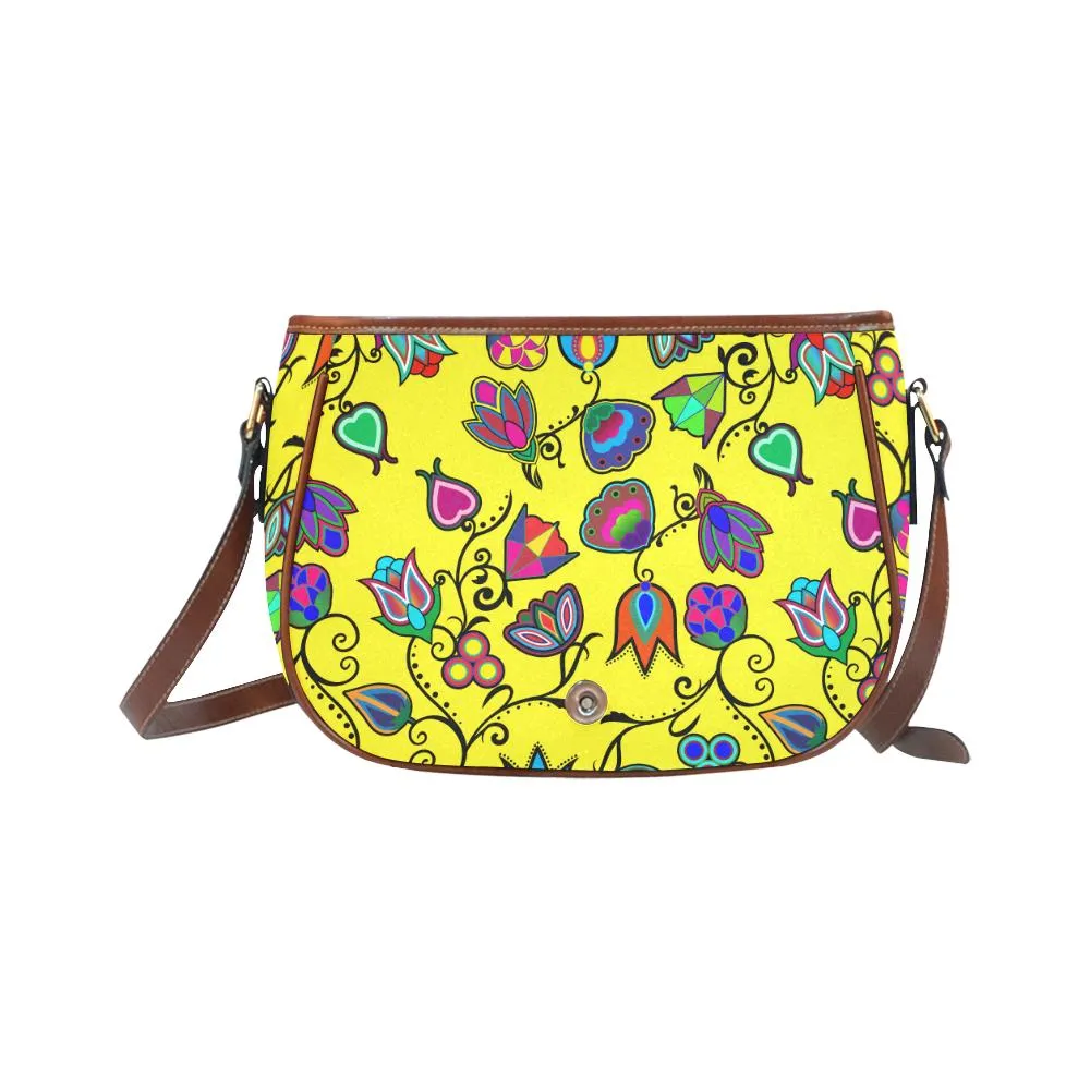 Indigenous Paisley - Yellow Saddle Bag/Large