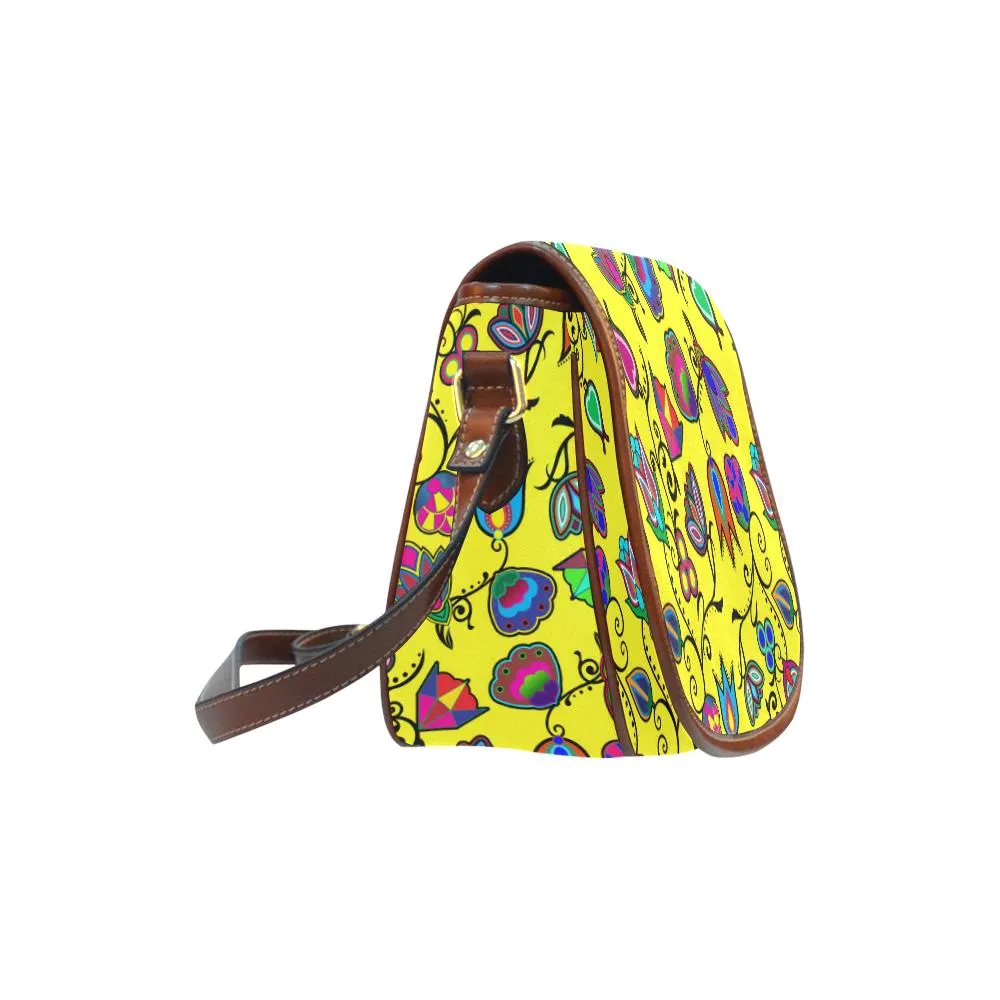 Indigenous Paisley - Yellow Saddle Bag/Large
