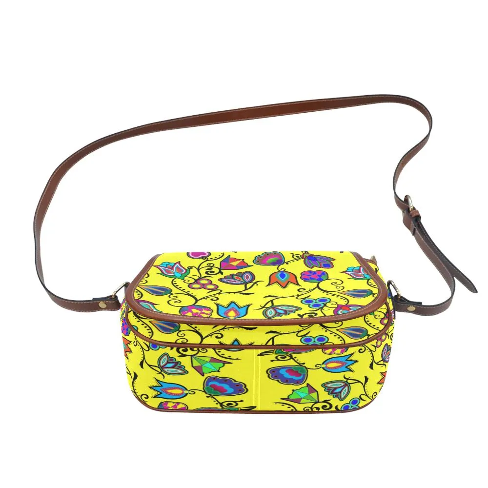 Indigenous Paisley - Yellow Saddle Bag/Large
