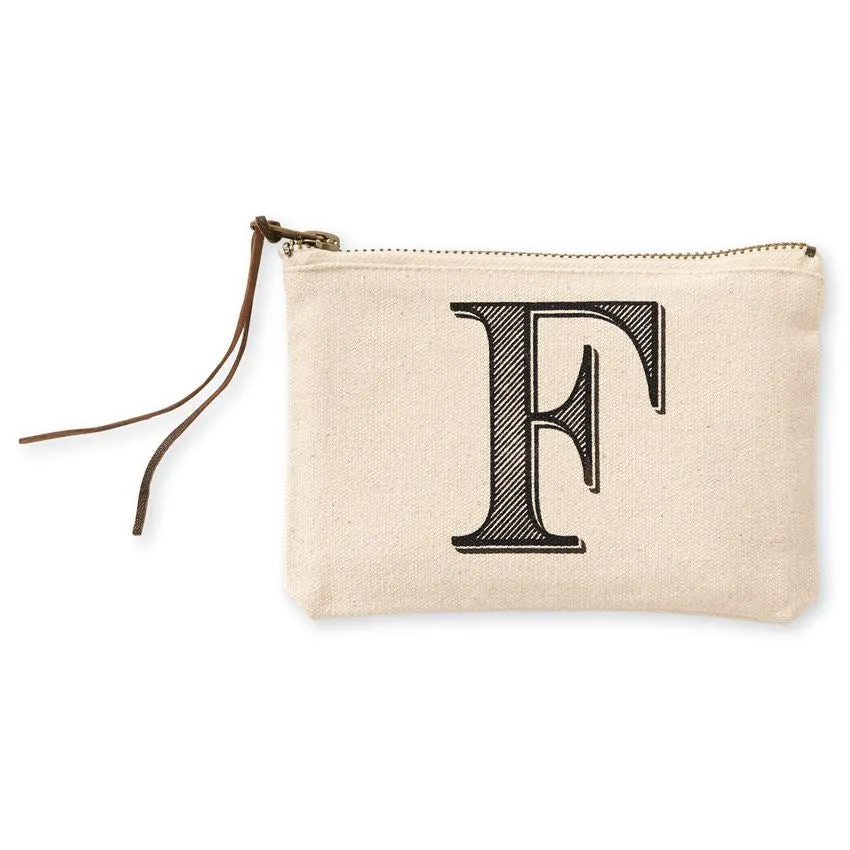 Initial Canvas Pouch