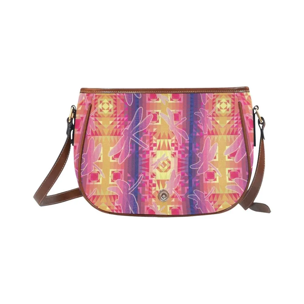 Kaleidoscope Dragonfly Saddle Bag/Large