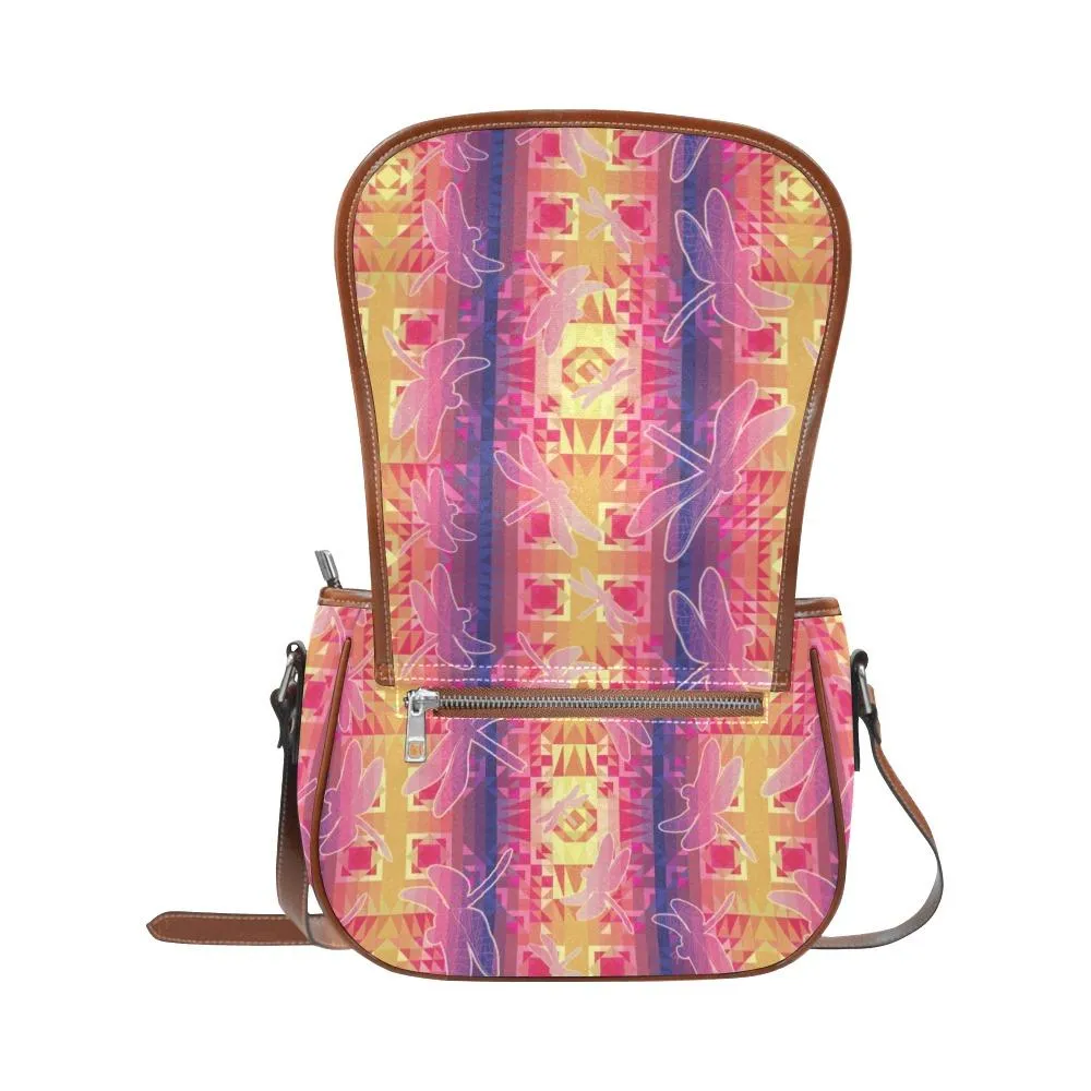 Kaleidoscope Dragonfly Saddle Bag/Large