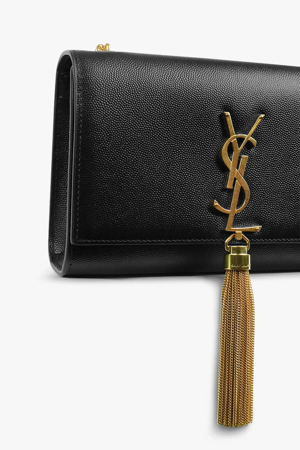 KATE SMALL TASSEL BAG | BLACK/GOLD