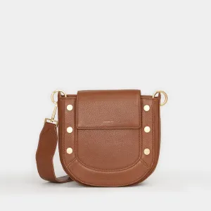 KAYCE SADDLE MED - Mahogany Pebble/Brushed Gold
