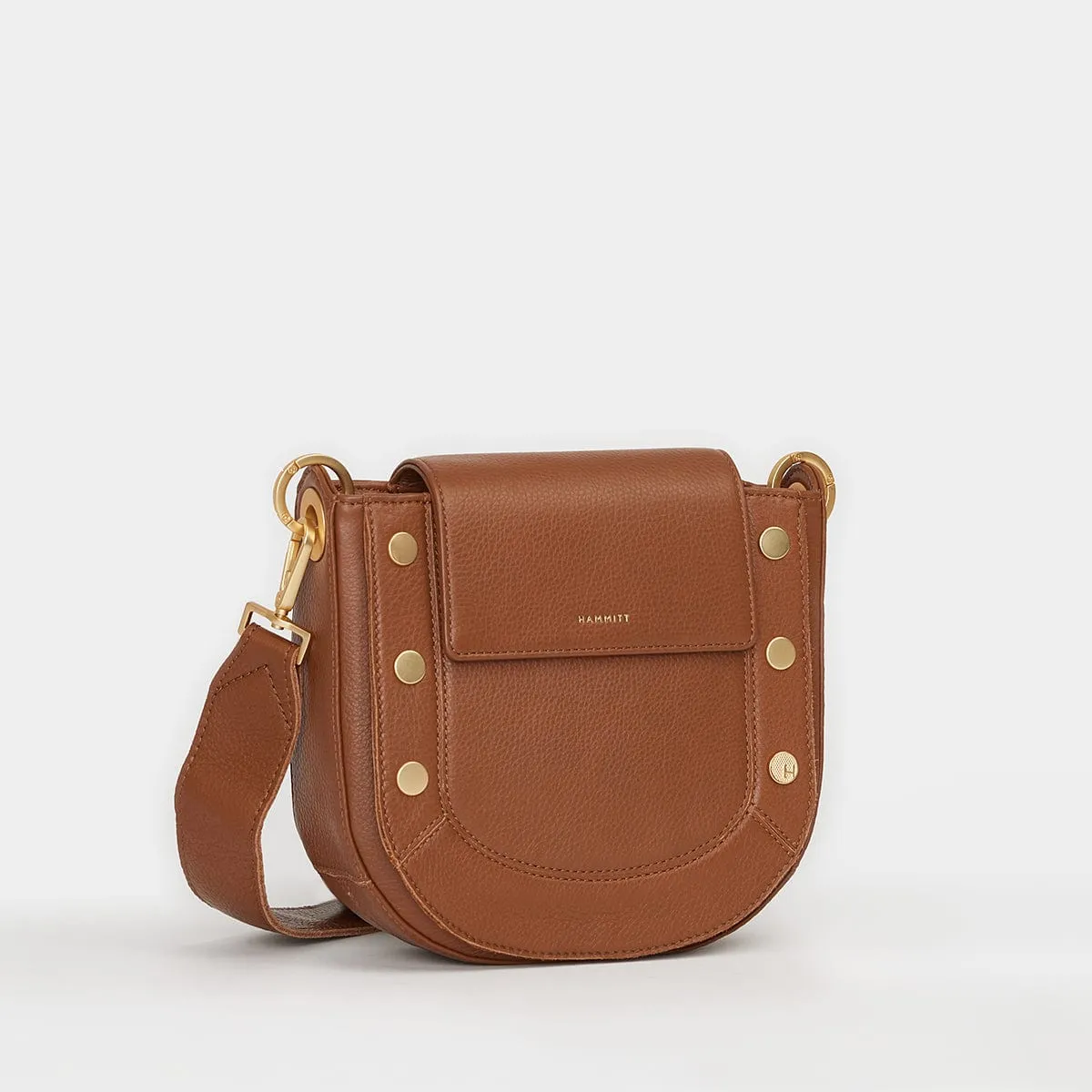 KAYCE SADDLE MED - Mahogany Pebble/Brushed Gold