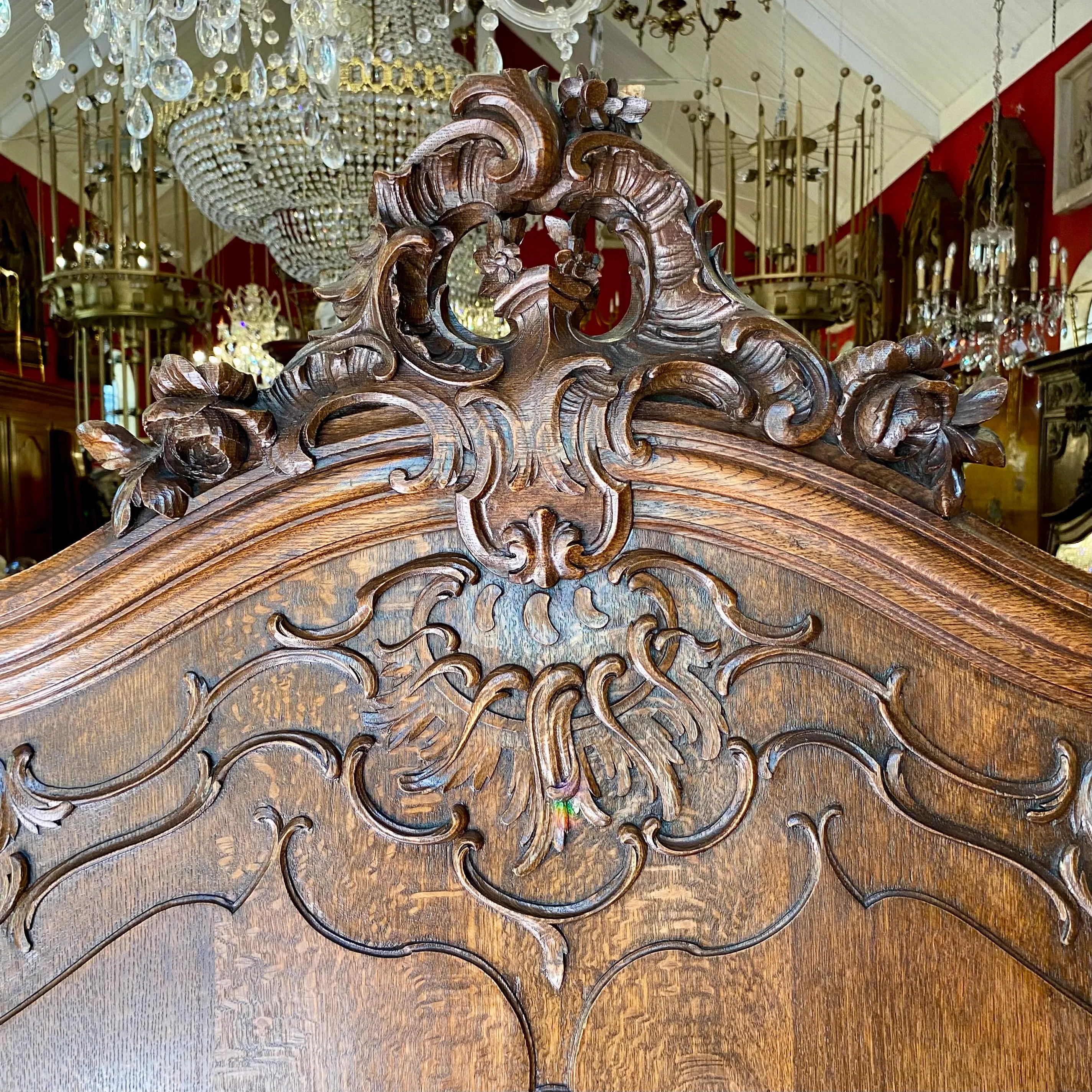 Magnificent Antique French Oak Bed - Queen - SOLD