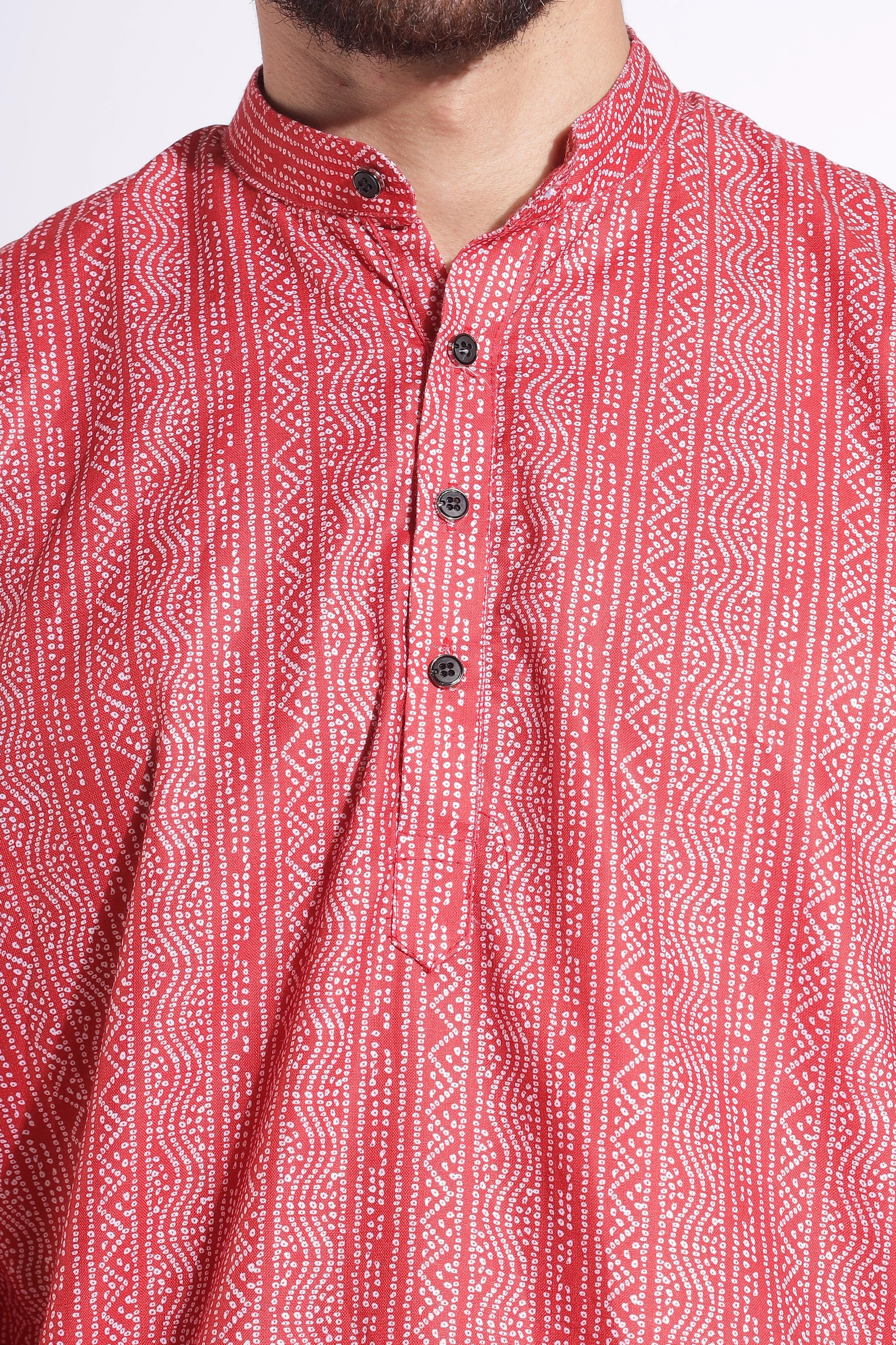 Magnificent Print Cotton Pink Color Dotted Kurta