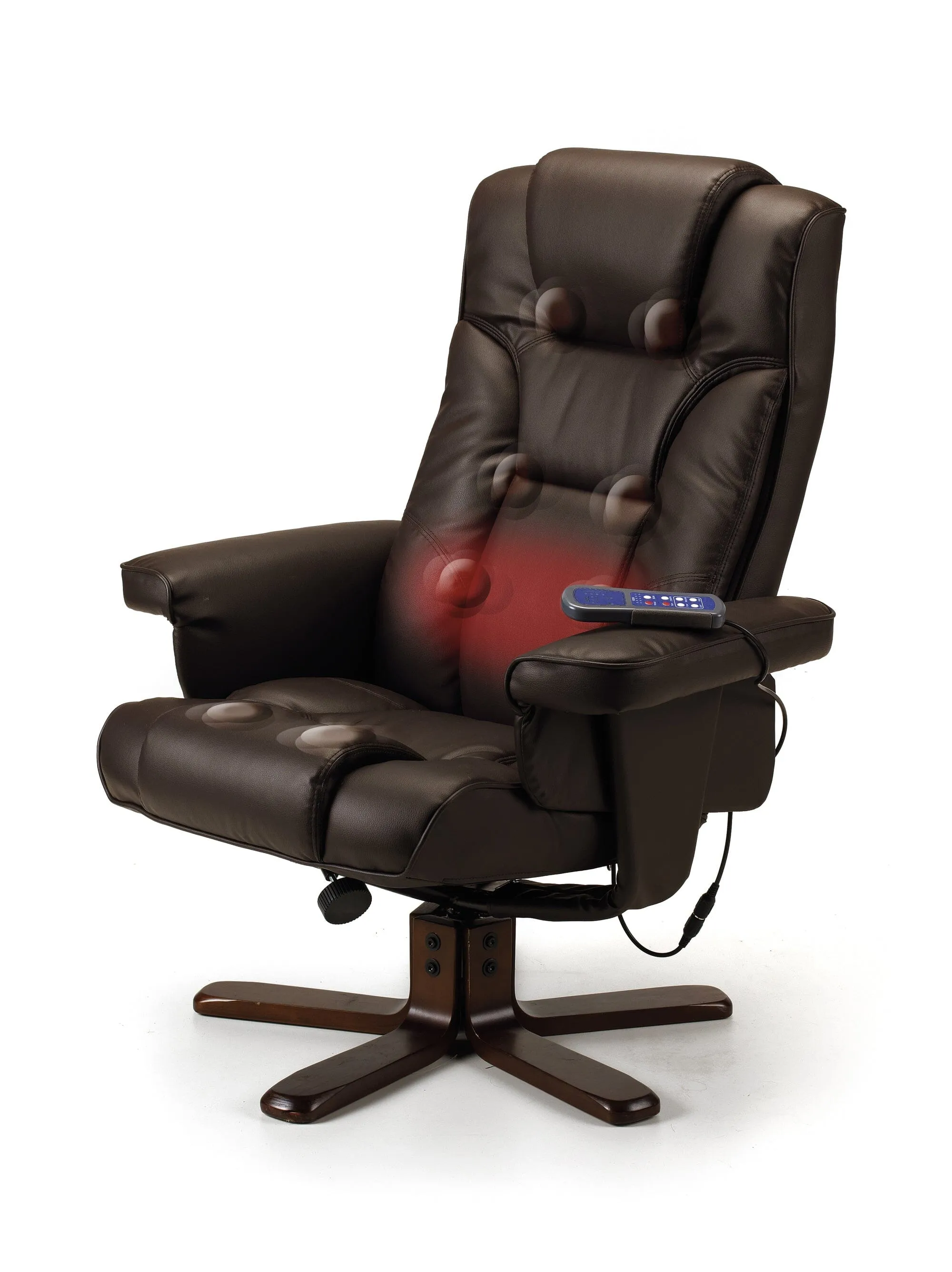Malmo Recliner & Footstool - Black