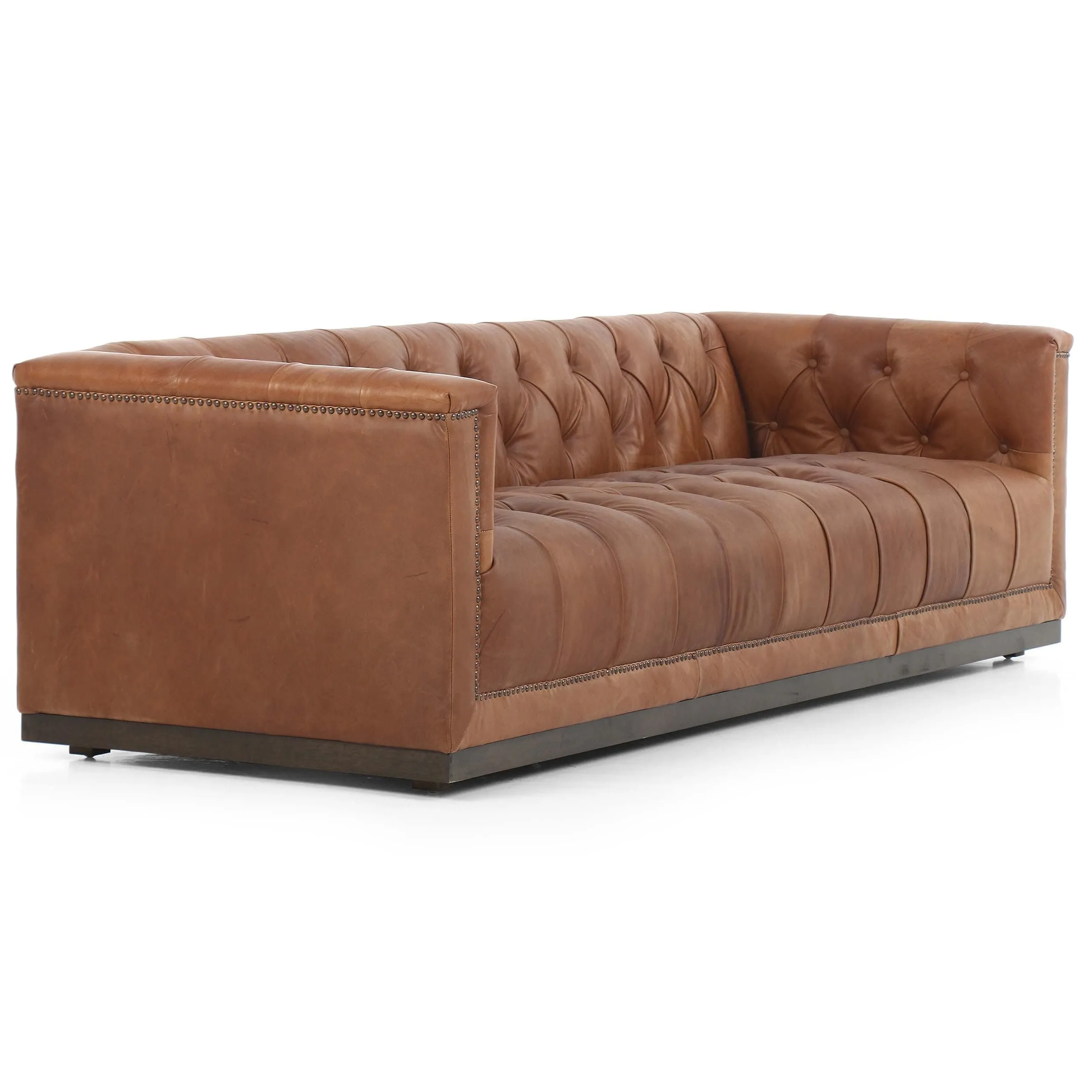 Maxx Leather Sofa, Heirloom Sienna