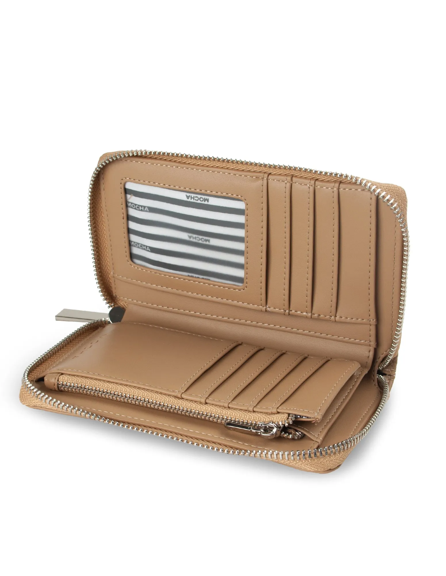 Mocha Tessa Long Wallet- Taupe