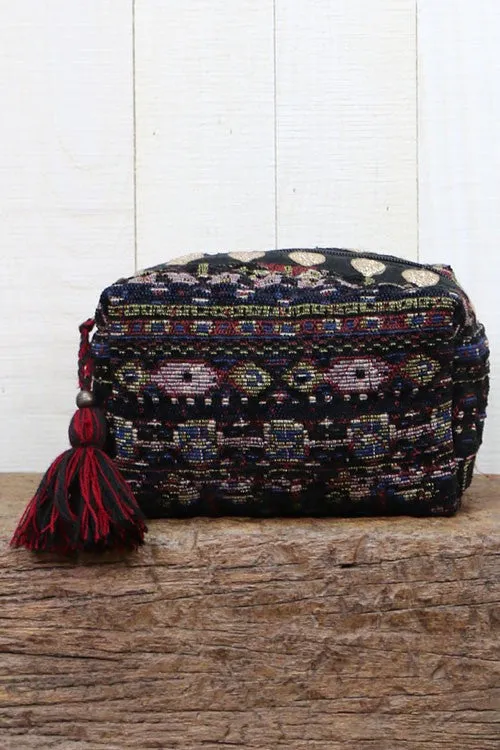 Multi Jacquard Stripe Make Up Bag