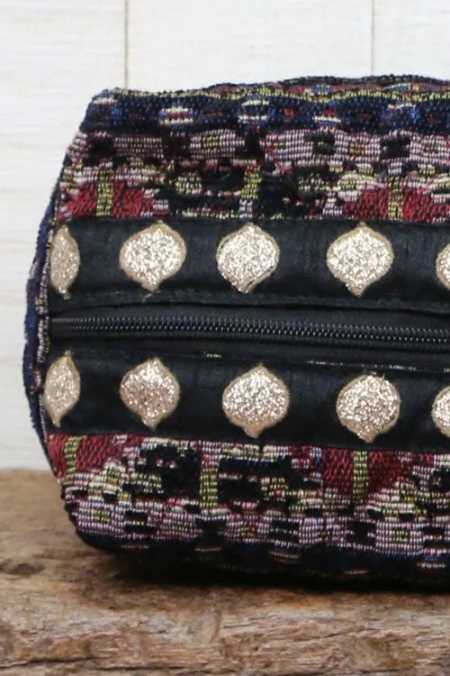Multi Jacquard Stripe Make Up Bag