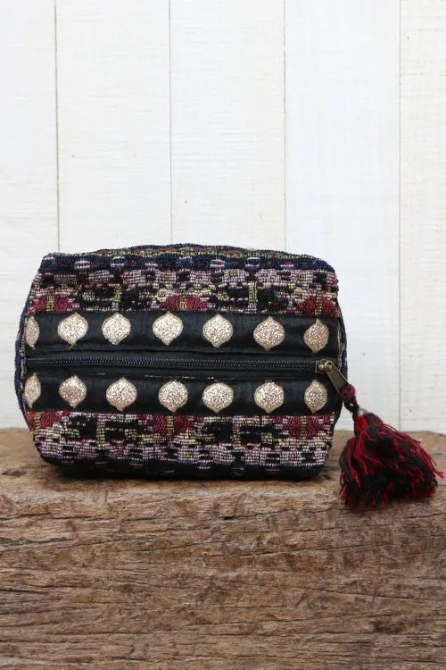 Multi Jacquard Stripe Make Up Bag