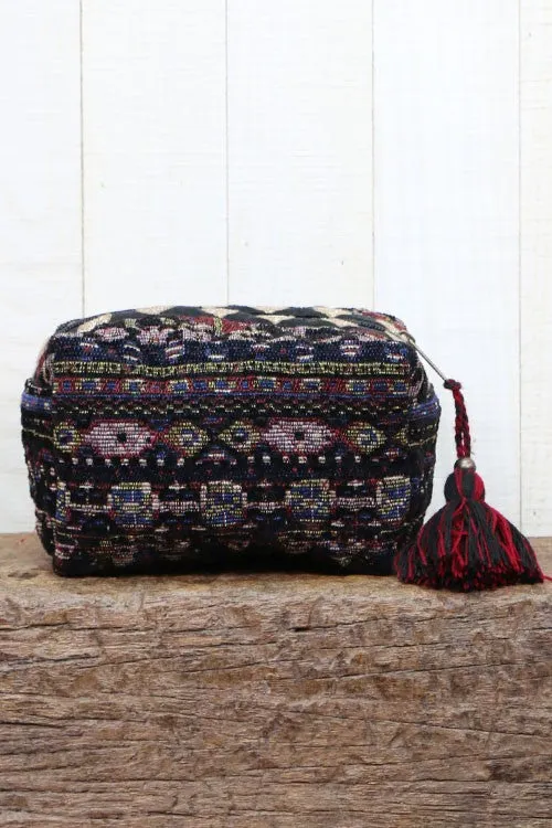 Multi Jacquard Stripe Make Up Bag