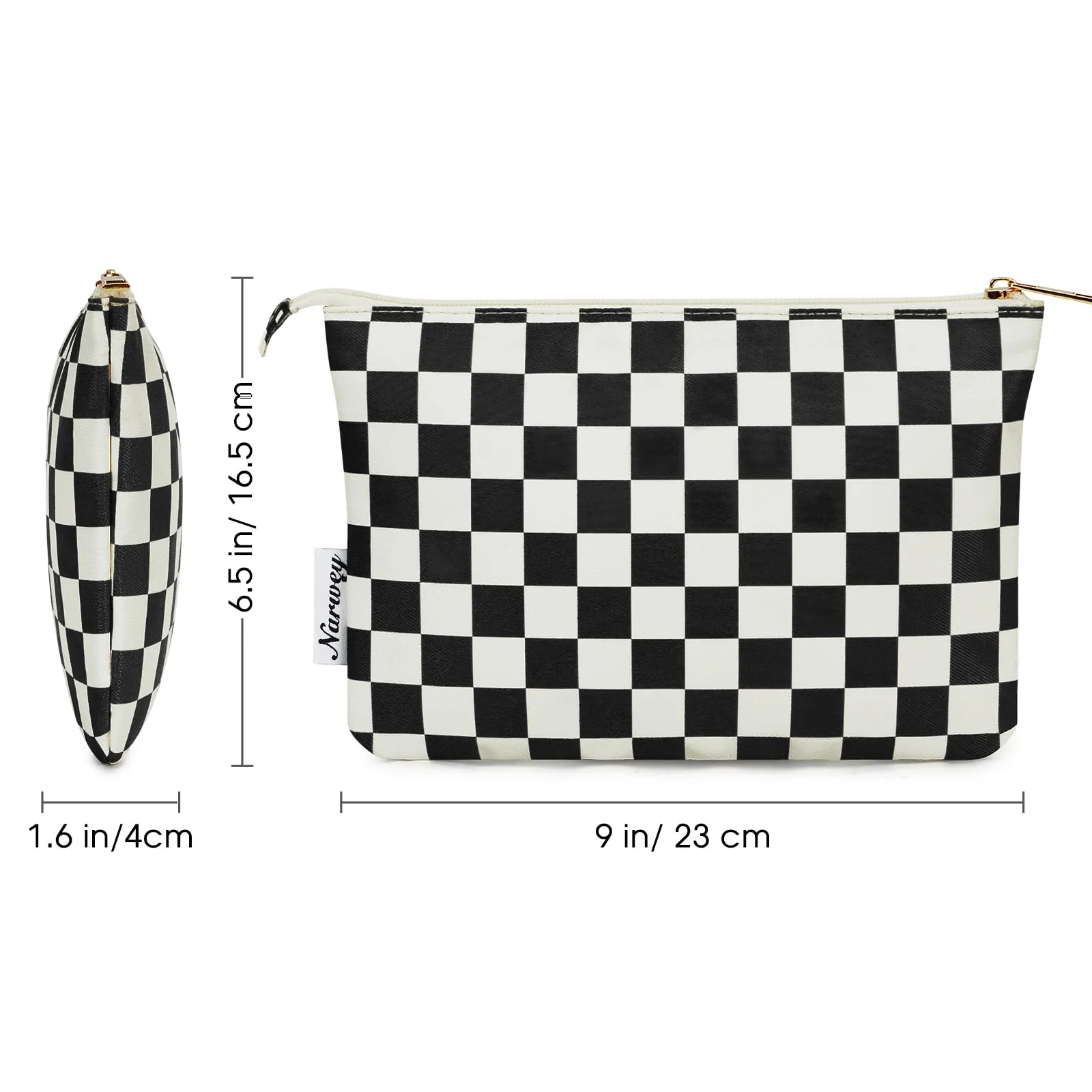 NARWEY Vegan Leather Travel Makeup Pouch - NW5808