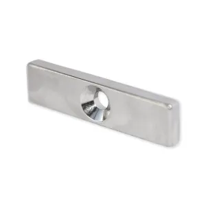 Neodymium Block Magnet - 40mm x 10mm x 4mm | Countersunk Hole 4mm-8mm