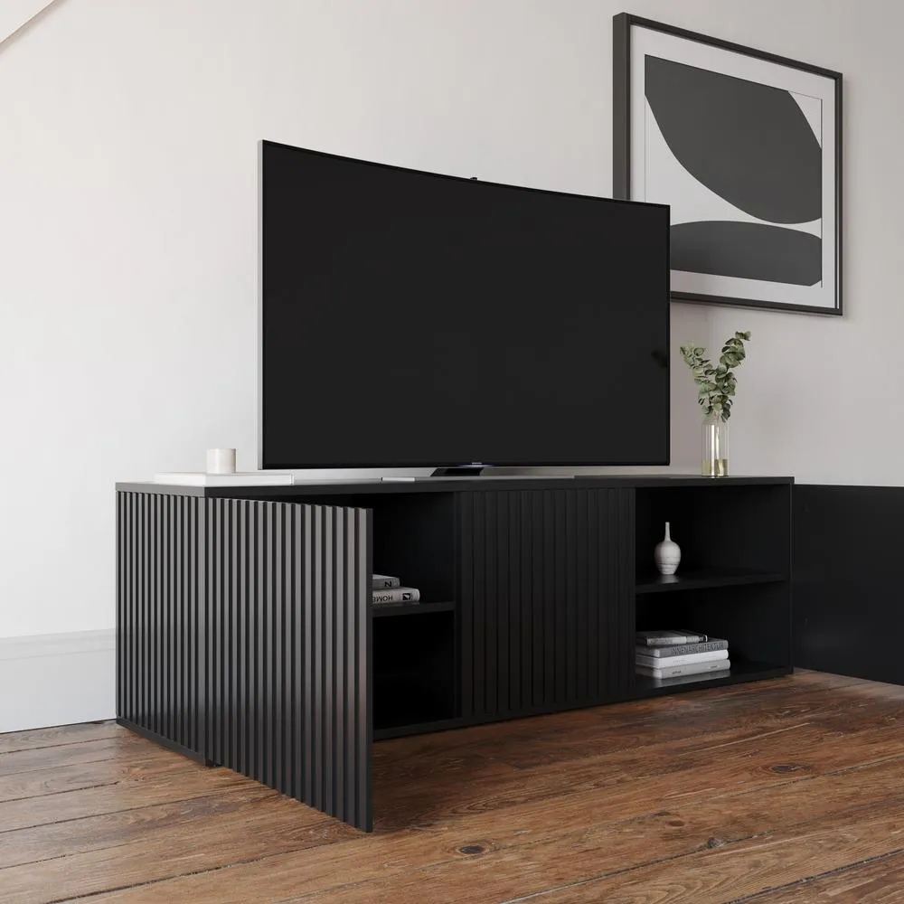 Opulent Modern Minimalist Black 60 inch TV Stand