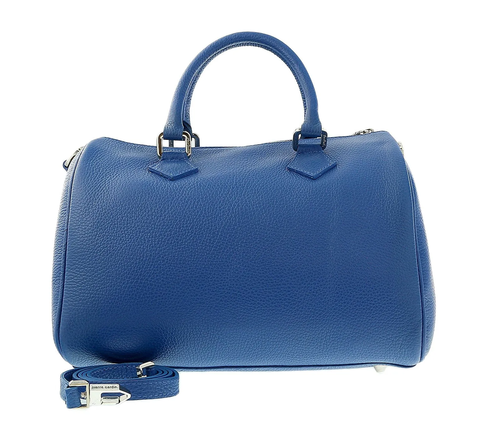 Pierre Cardin Soft Blue Leather Star Studded Medium Fashion Satchel Bag