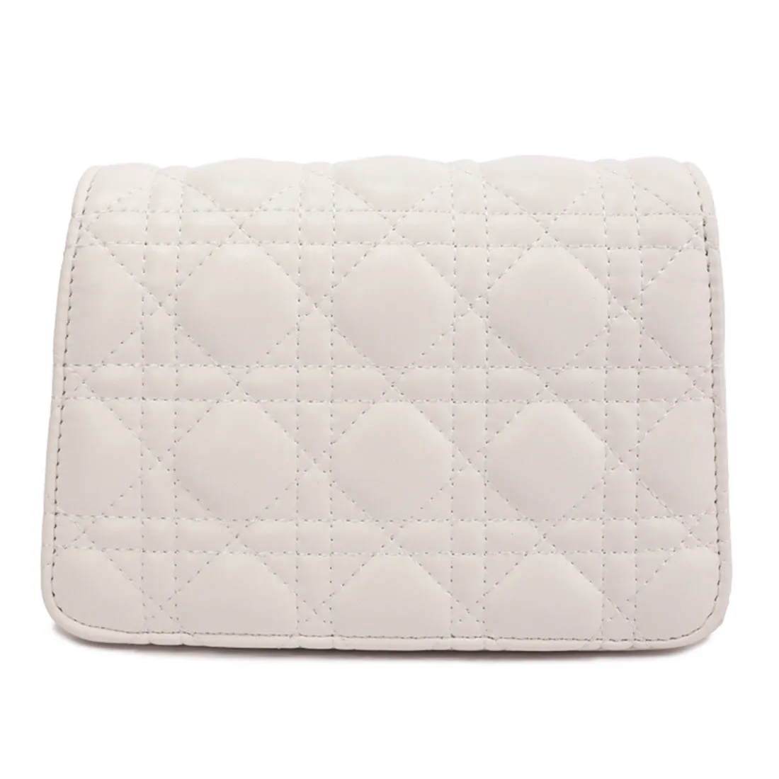 Quilted Metallic Buckle Cluch Bag