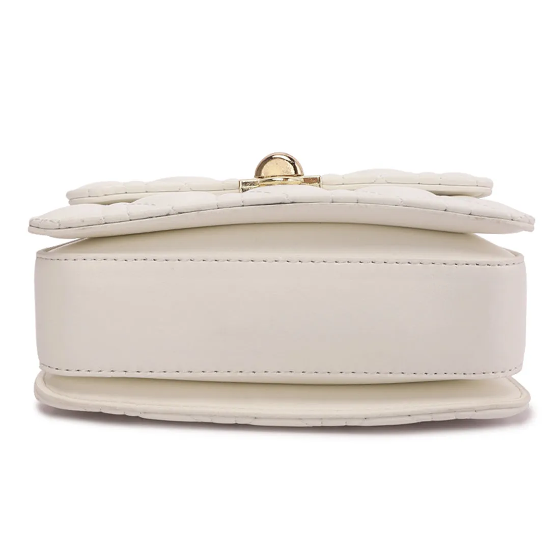 Quilted Metallic Buckle Cluch Bag