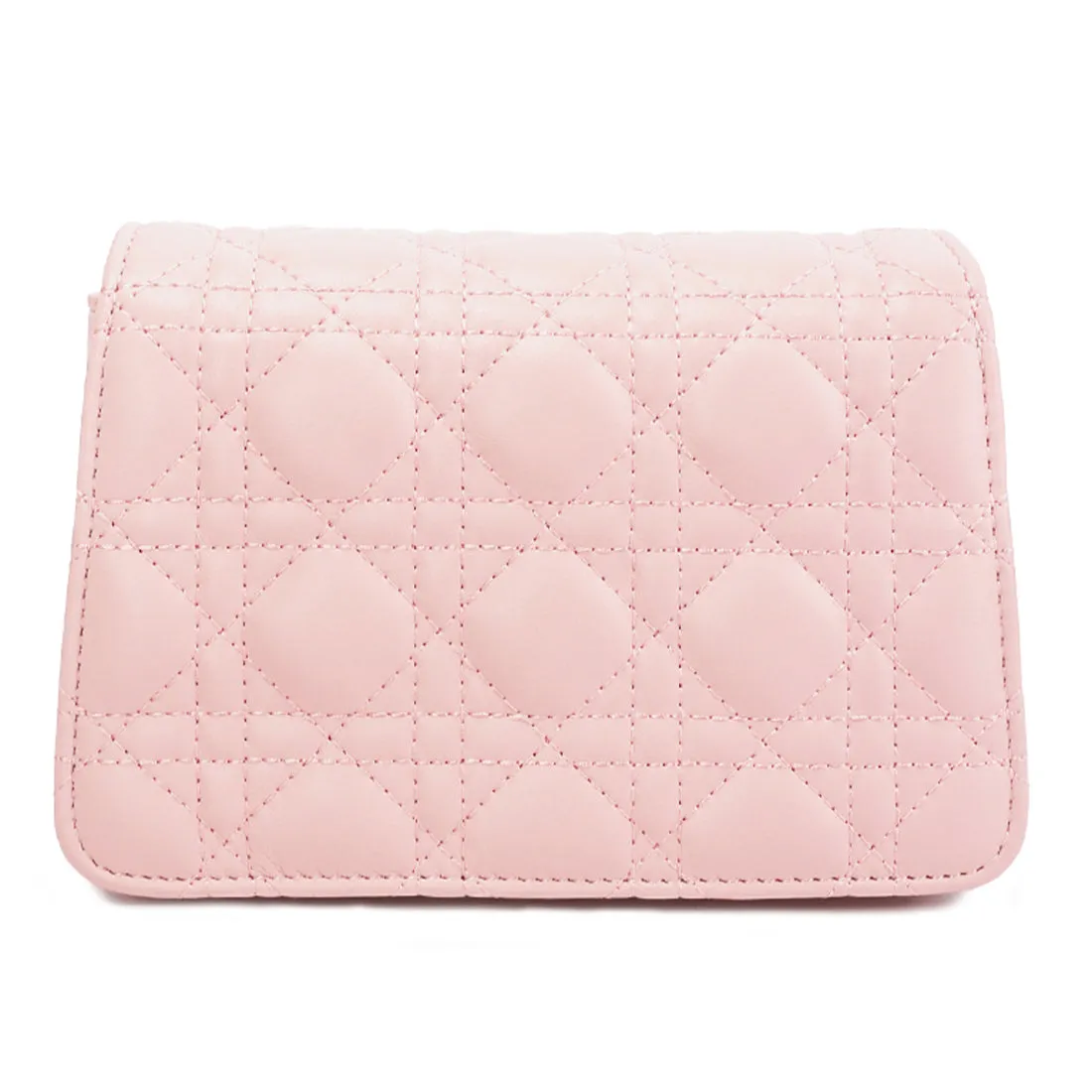 Quilted Metallic Buckle Cluch Bag