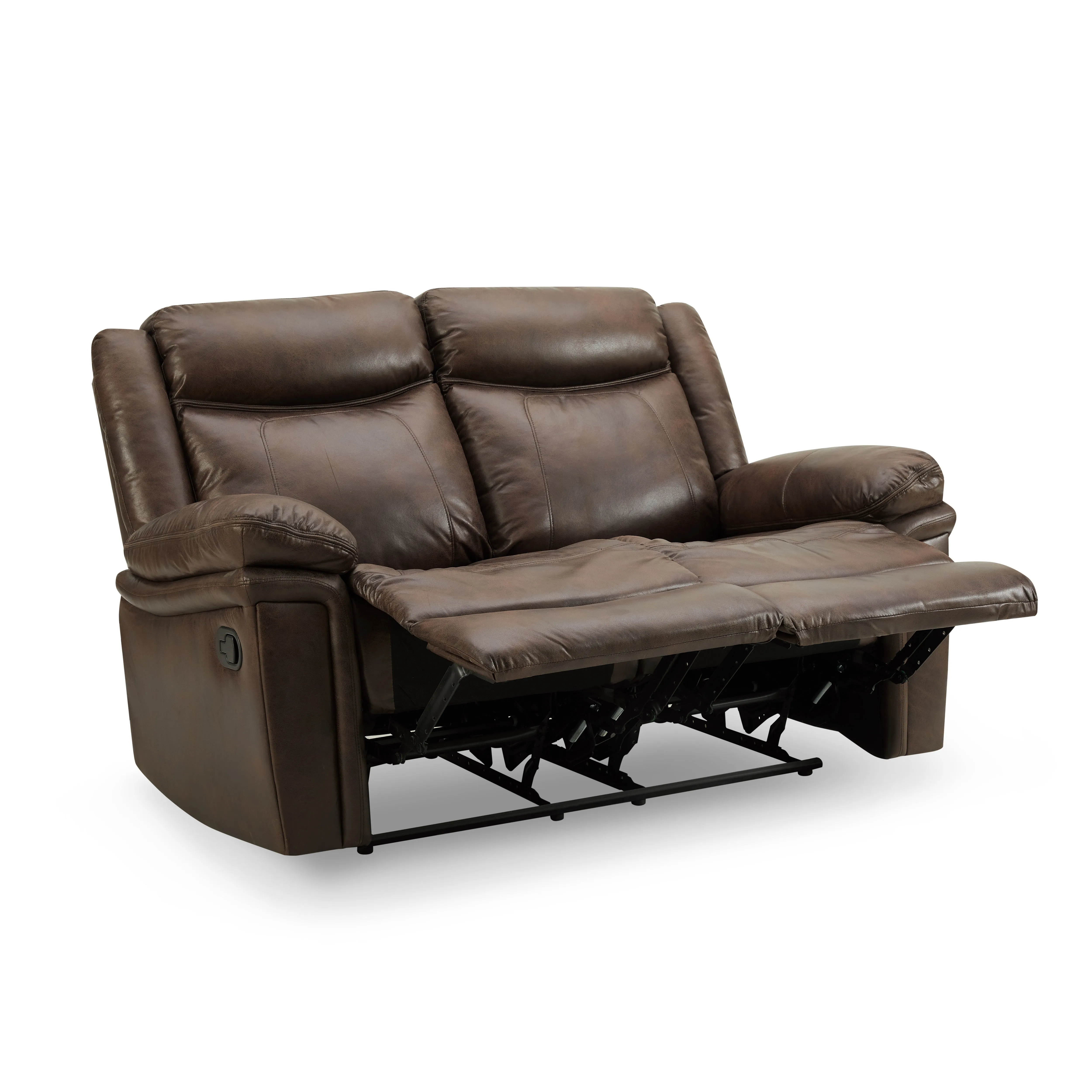Rowan 2 3 Seater Recliner Sofa Set, Brown Faux Leather